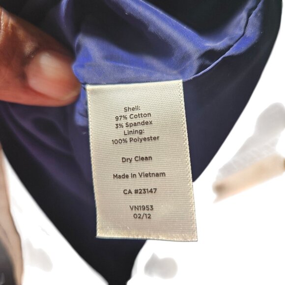 Talbots Womens Striped Sleeveless Sheath Dress Size 12 V-Neck With Back Zipper C - Picture 8 of 8